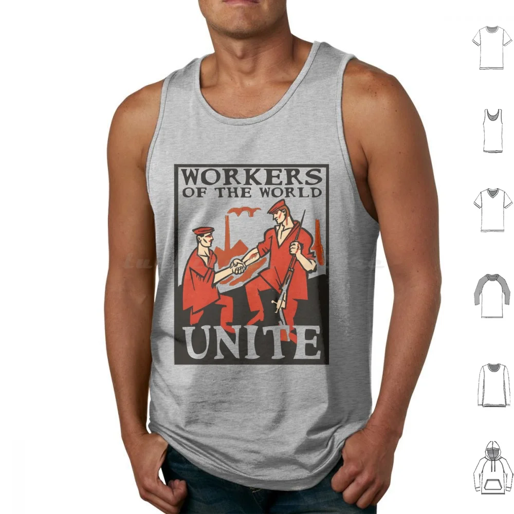 Workers Of The World Unite Tank Tops Print Cotton Communism Socialism Marxism Communist Socialist Marxist Workers Of The