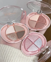 GOGO TALES 4 Color Eyeshadow Matte Pearl Light Smoky Color Earth Color Eye Shadow Palette