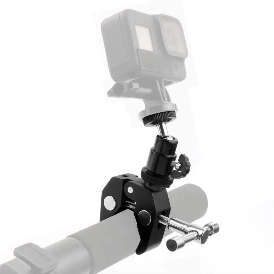 Mini-Metallkugelkopf 360 ° Schwenkbarer Stativ-Kugelkopf mit Cold-Shoe-Halterung, 1/4-Zoll-Schraube, 2,5 kg Tragkraft für DSLR-Kamera, Webcam, Blitz, Vlog-Rig – Detail 22