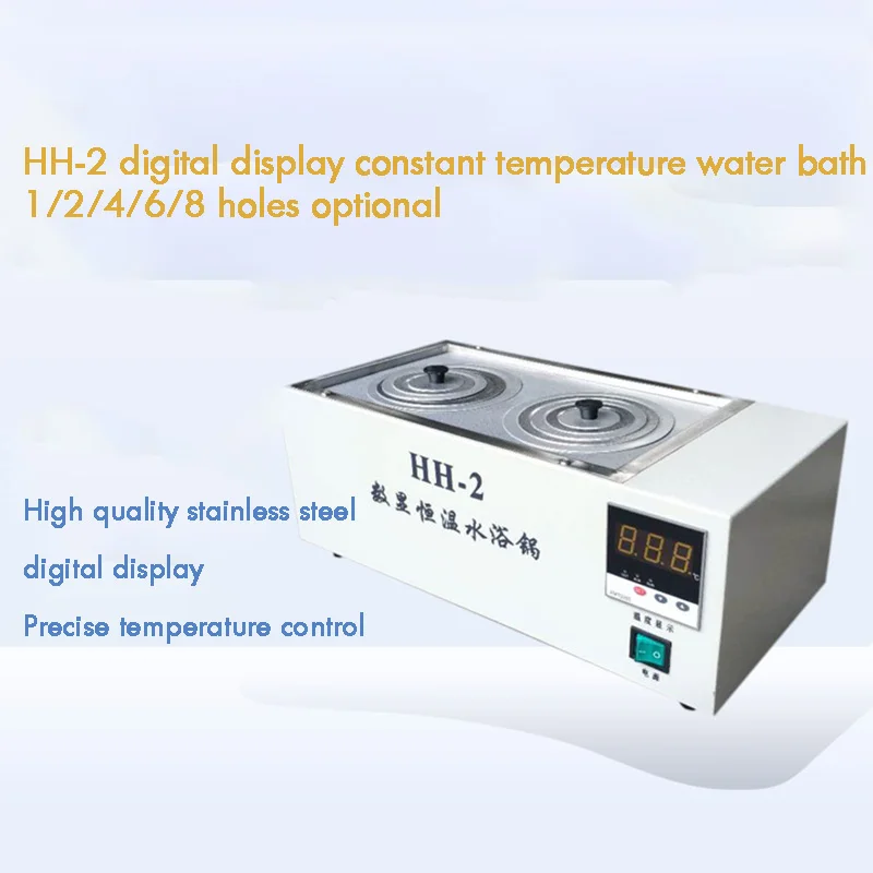 HH-2 Digital Display Electric Heating Constant Temperature Water Bath Double Hole Laboratory Water Bath for Scientific Research