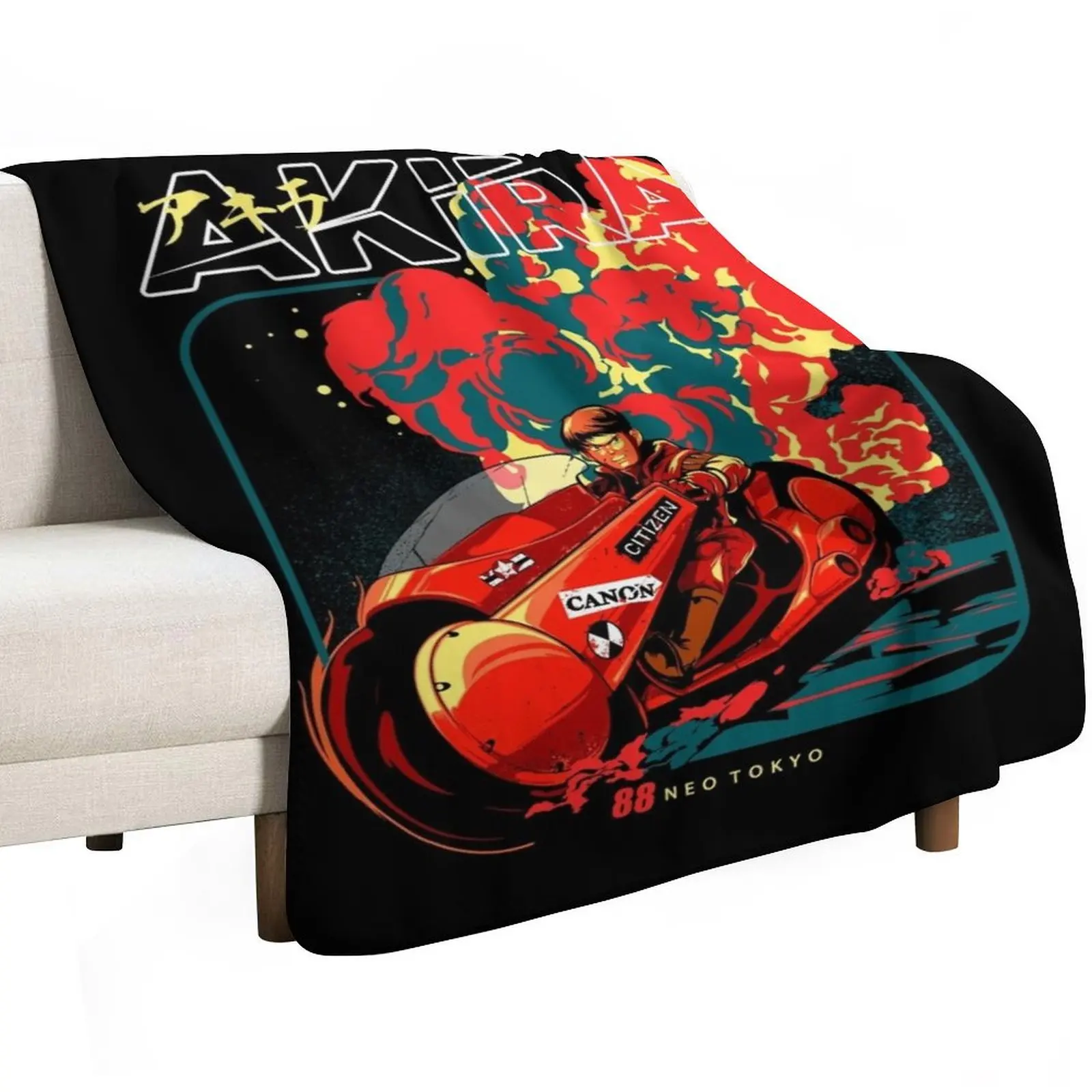 Akira Throw Blanket Stuffeds Picnic Cute Plaid Bed covers Moving Large Blankets