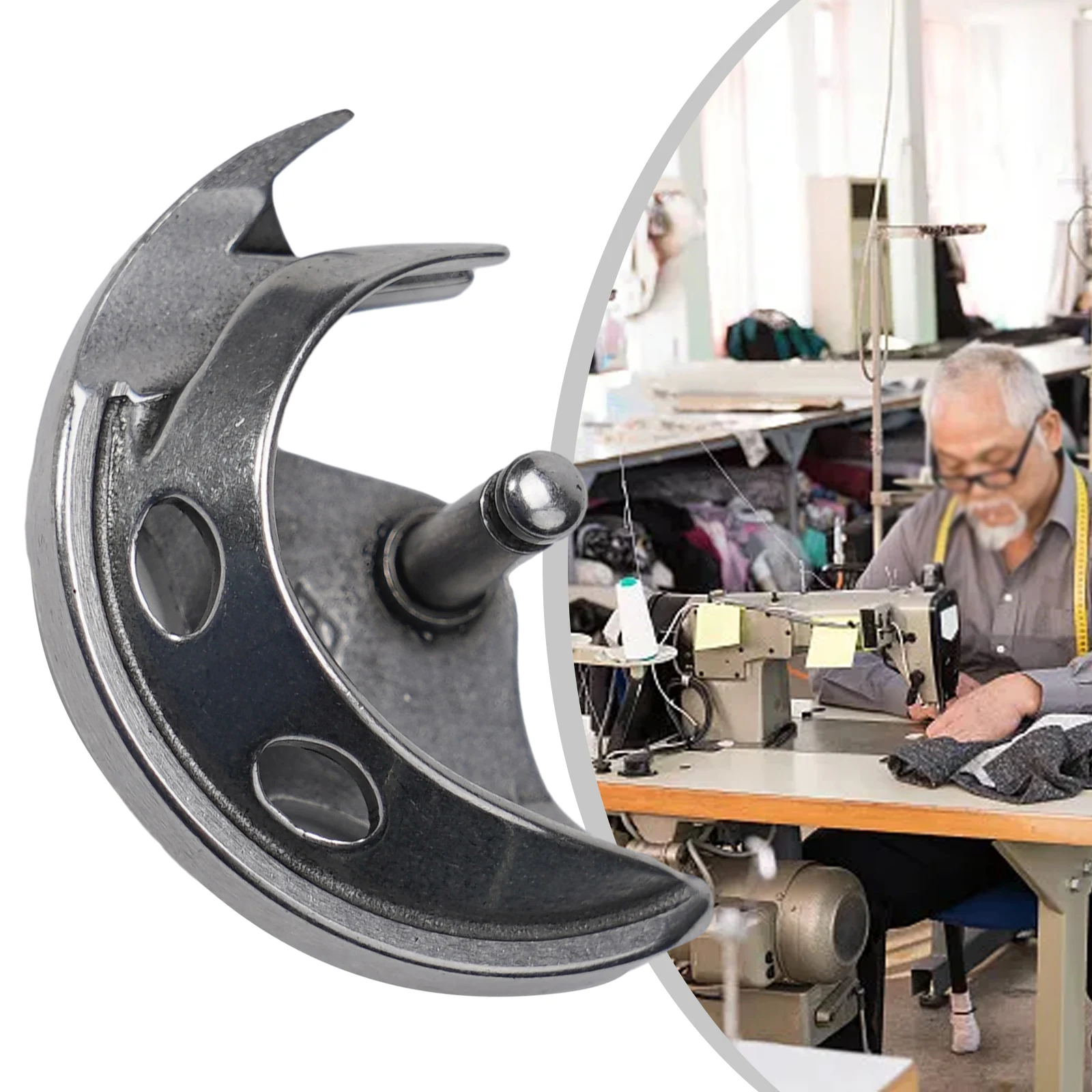 1x Shuttle Hook For Butterfly Flying Man Bernina For Janome Bee Old Household Sewing Machine Parts Accessories 43x27x18mm