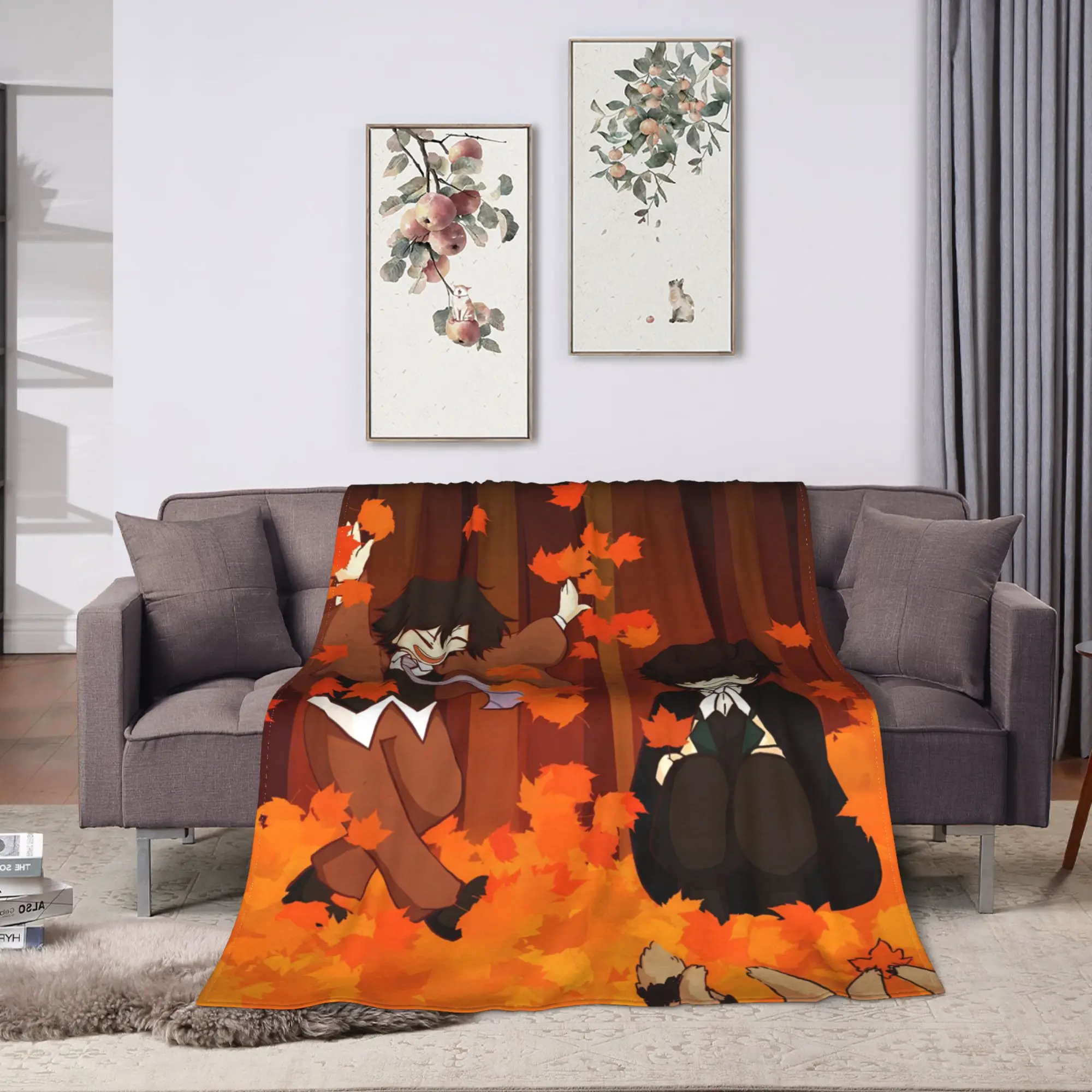 Bungo Stray Dogs Super Warm Blanket  Airplane Travel Plush Bedding Throws Fashion Couch Bed Flannel Bedspread Sofa Bed Cover