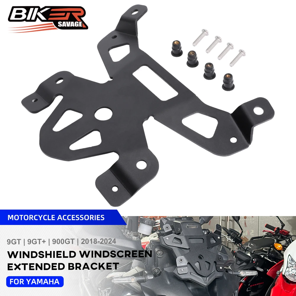 

For Yamaha Tracer 9GT+ 2024 Windshield Windscreen Elevating Bracket 9GT 900GT Motorcycle Wind Deflector Lifting Riser Holder