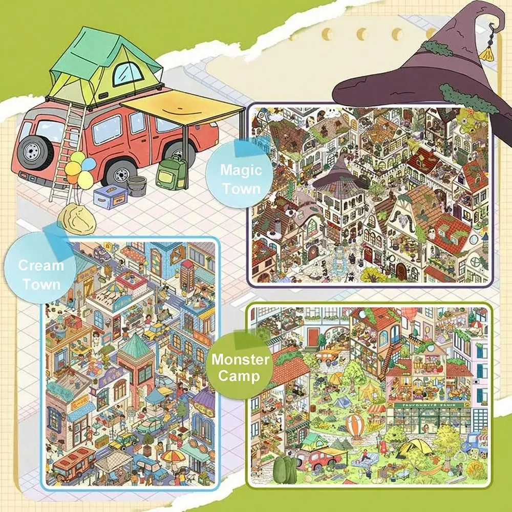 

Creative Magic Town Series Miniature Landscape Sticker DIY Large Size 3D Landscape Sticker Cartoon Gift Toy Game Stickers