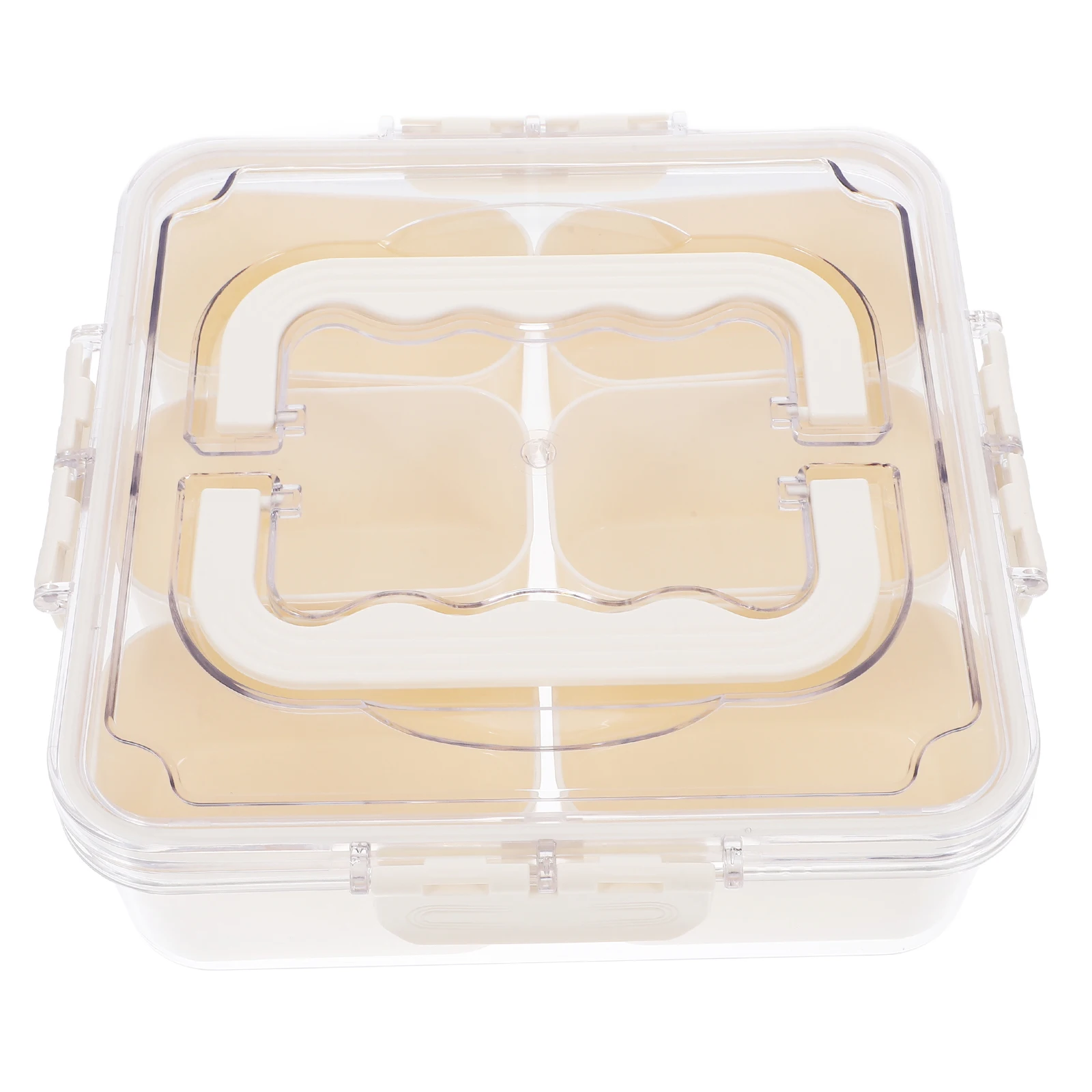 

Trays with Lids Handle Fridge Organizer Household Freezer Fresh Food Containers Classified Vegetable Bin Thickened Storage Box