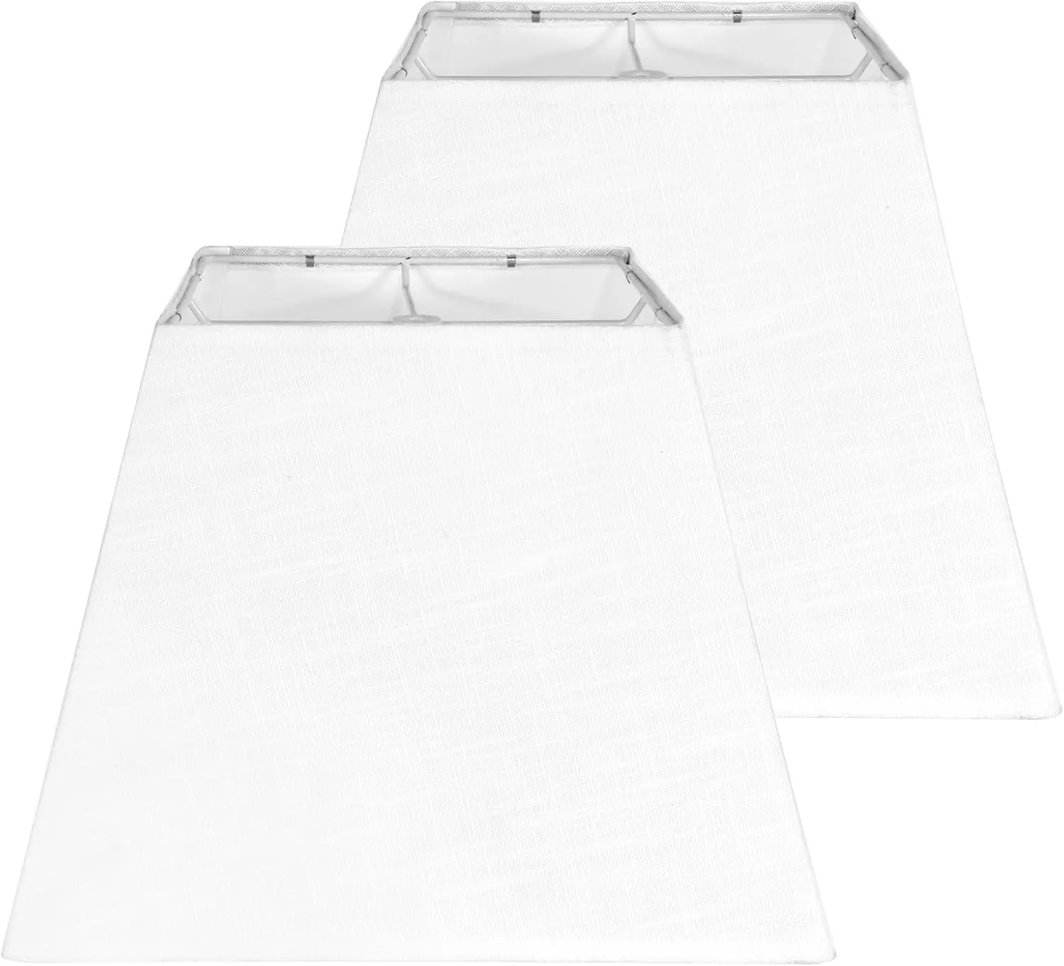 

White Lamp Shades Set of 2, 8''x8''Top, 13''x13''Bottom 10'' Height, Square Lampshades Replacement Lamp Shades Natural L