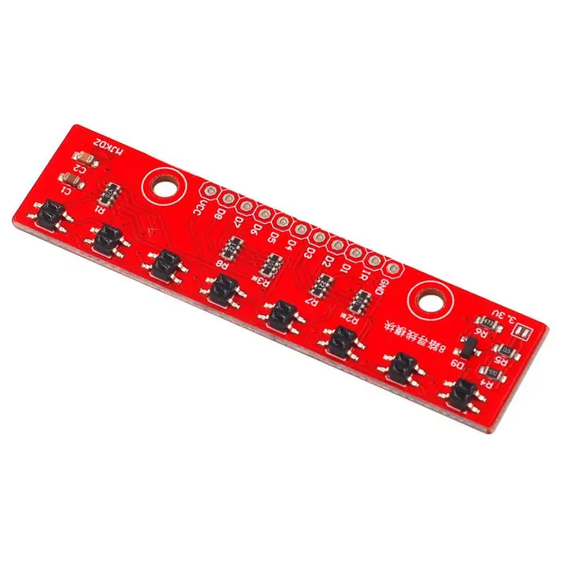 Spur sensor modul Follower modul rote Detektor jagd platine 8-Bit-Erkennungsplatine Leiterplatte material mit 8 Sensoren zur Erfassung