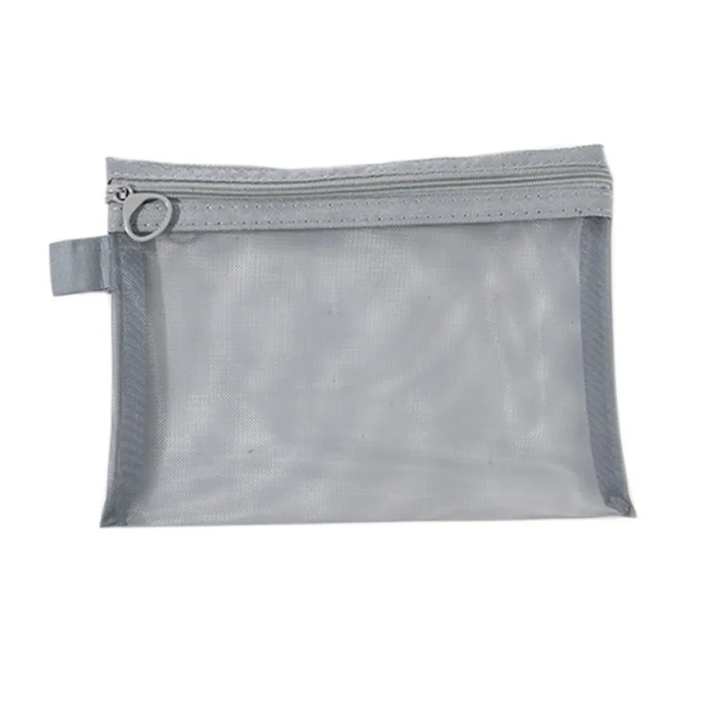 

Handbags Transparent Cosmetic Bag With Zipper Mesh Mesh Pouch Makeup Case Women