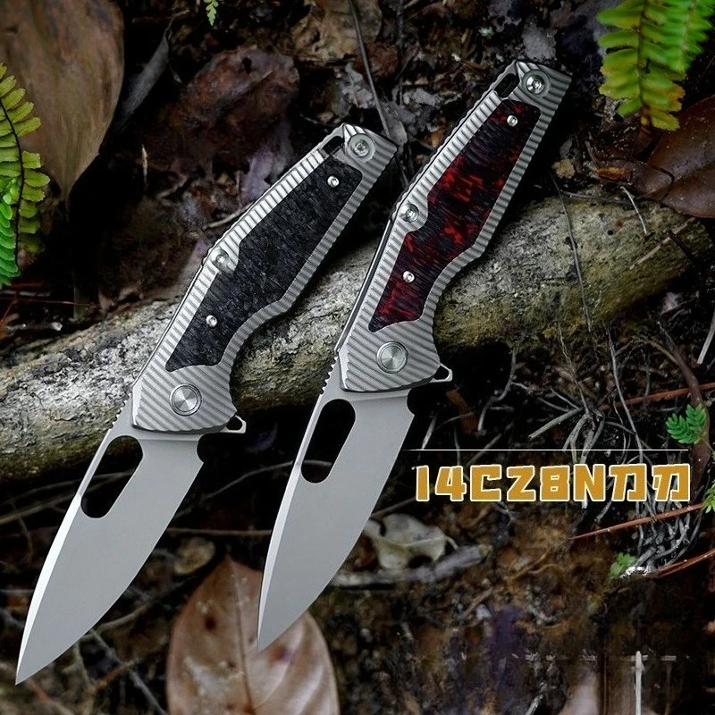 14C28N Blade Folding Pocket Outdoor Camping Survival Knife Hunting Portable Utility Fruit Knives EDC Tools