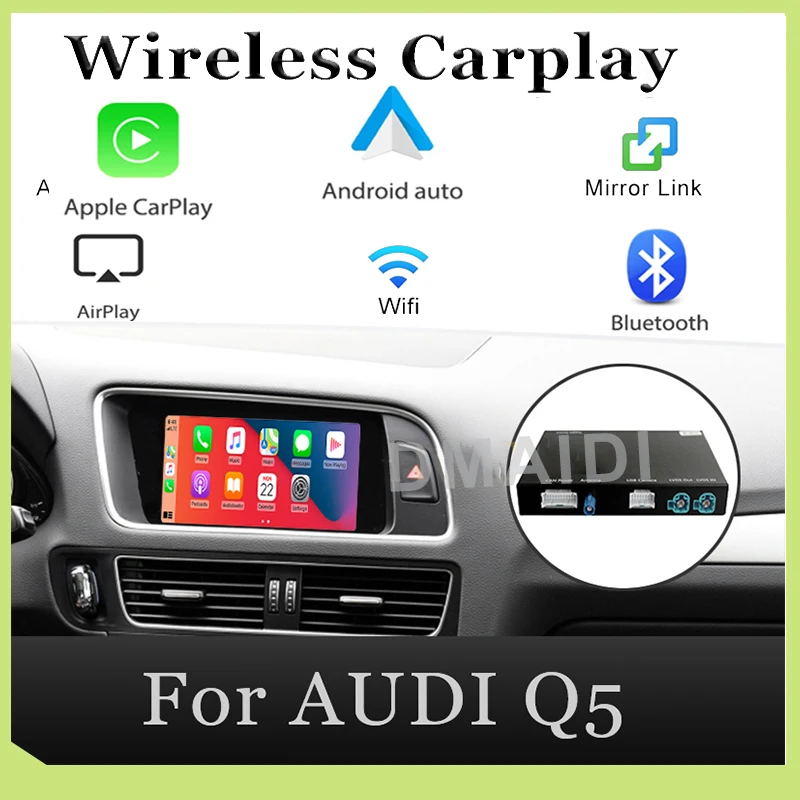 

Wireless Carplay Android Auto Decoder Box For AUDI Q5 MMI System Multimedia Original Screen Update