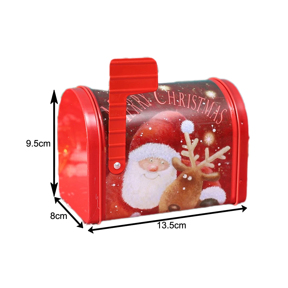 Festive Decor Christmas Mailbox 13.5*8*9.5cm 5.32*3.15*3.74 Inches Bright Colors Classic Christmas Elements Elegant Design