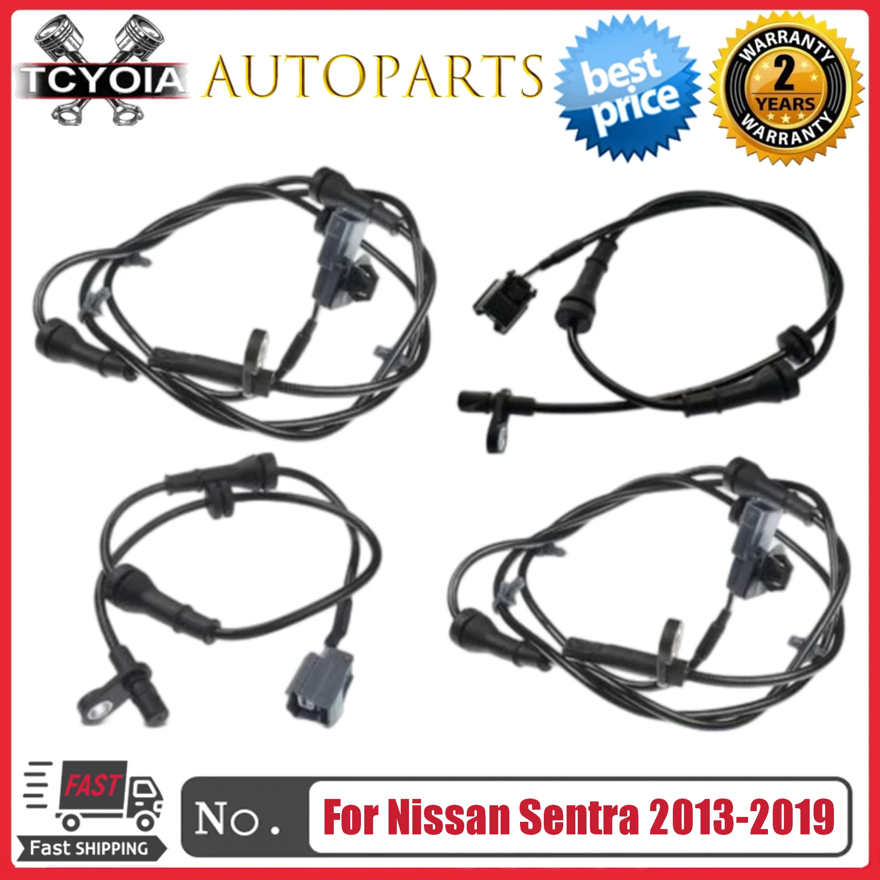 

4pcs/lot Front Rear Left Right ABS Sensor 47901-3DA0A 47900-3DA0A 47910-3DA0A For Nissan Sentra 2013-2019