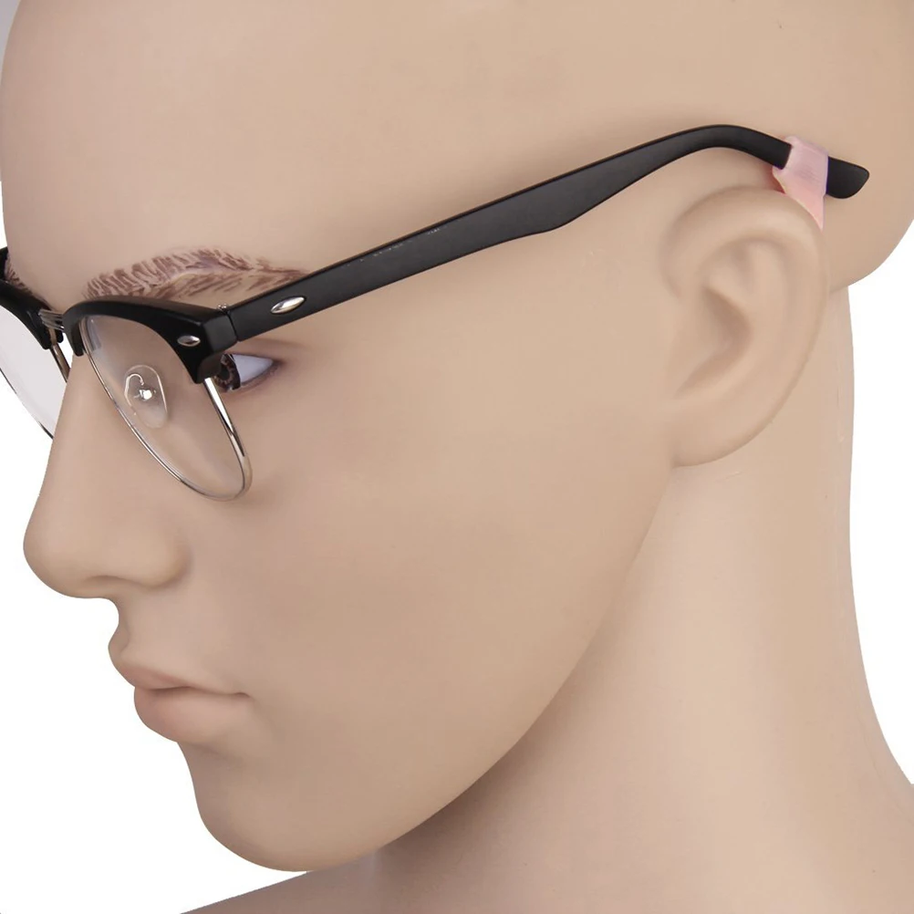 Pink Silicone Anti-Slip Ear Hook Eyeglass Temple Tip Comfortable Durable Holder For Outdoor Sports Labor Protection