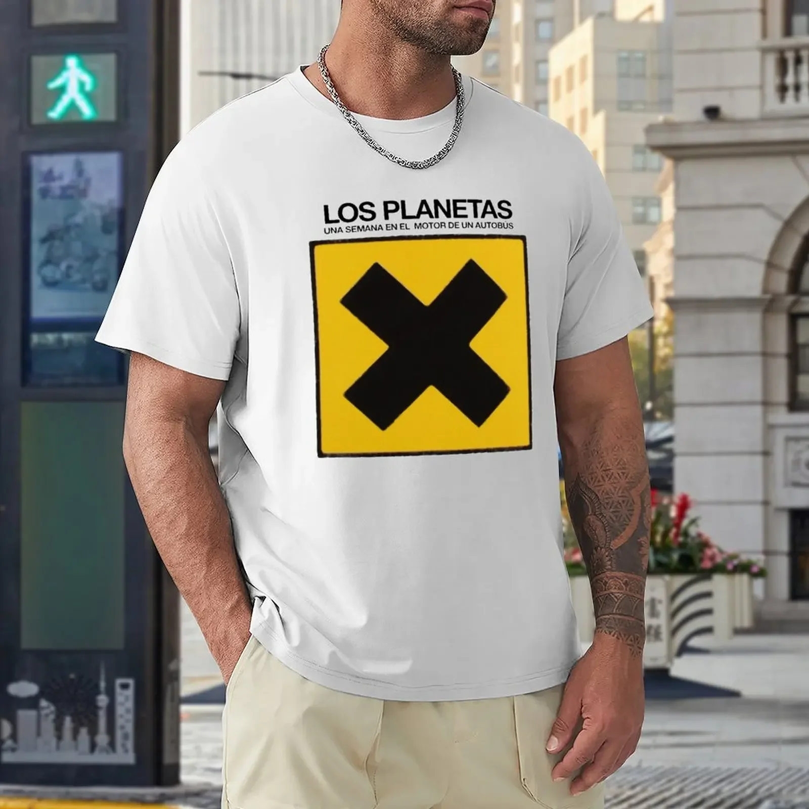 Los Planetas Los Planetas Una Semana en el Motor de un Autobús T-Shirt tops mens plain t shirts