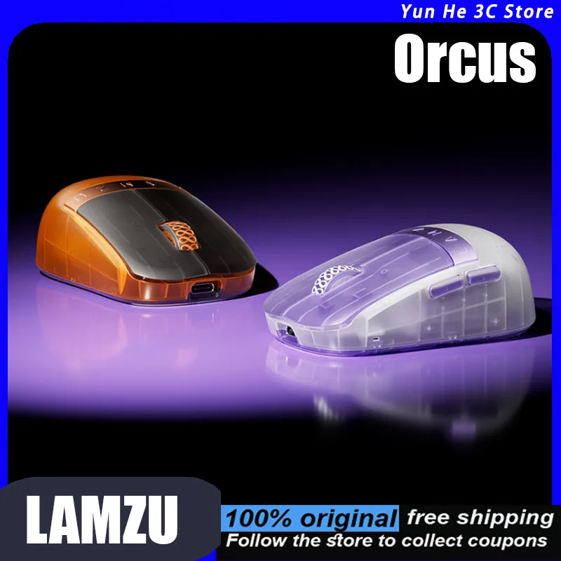 LAMZU Orcus Gaming Mouse Nordic 54H20 Chip  Semi-transparent Frosted Shell Nano-coating Sweat-resistant  Minimalist Design