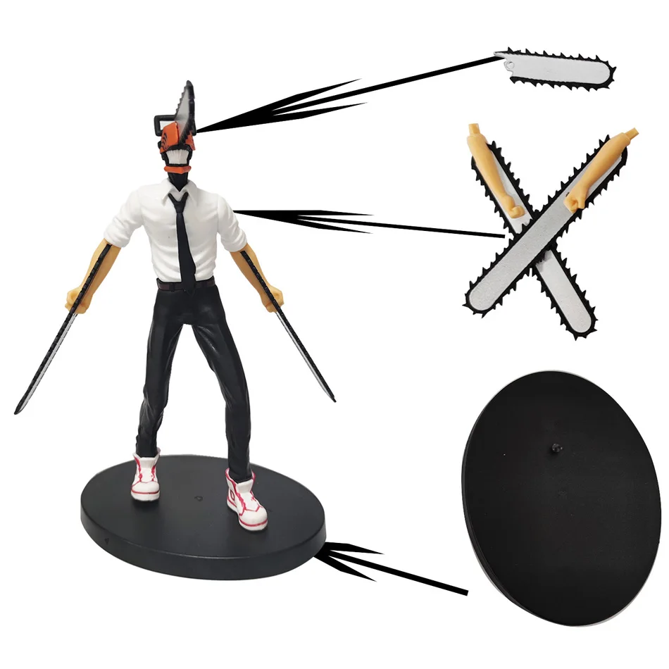 Chainsaw Man Anime Three Figure Power Denji Action Figure PVC Chainsaw Man Power Figurine PVC Adult Collection Model Doll Toys