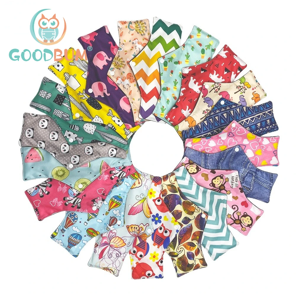 

Goodbum 4PC Bamboo charcoal S M L Size Women Feminine Panty Liner Prenatal Maternity Menstrual Washable Sanitary Napkin