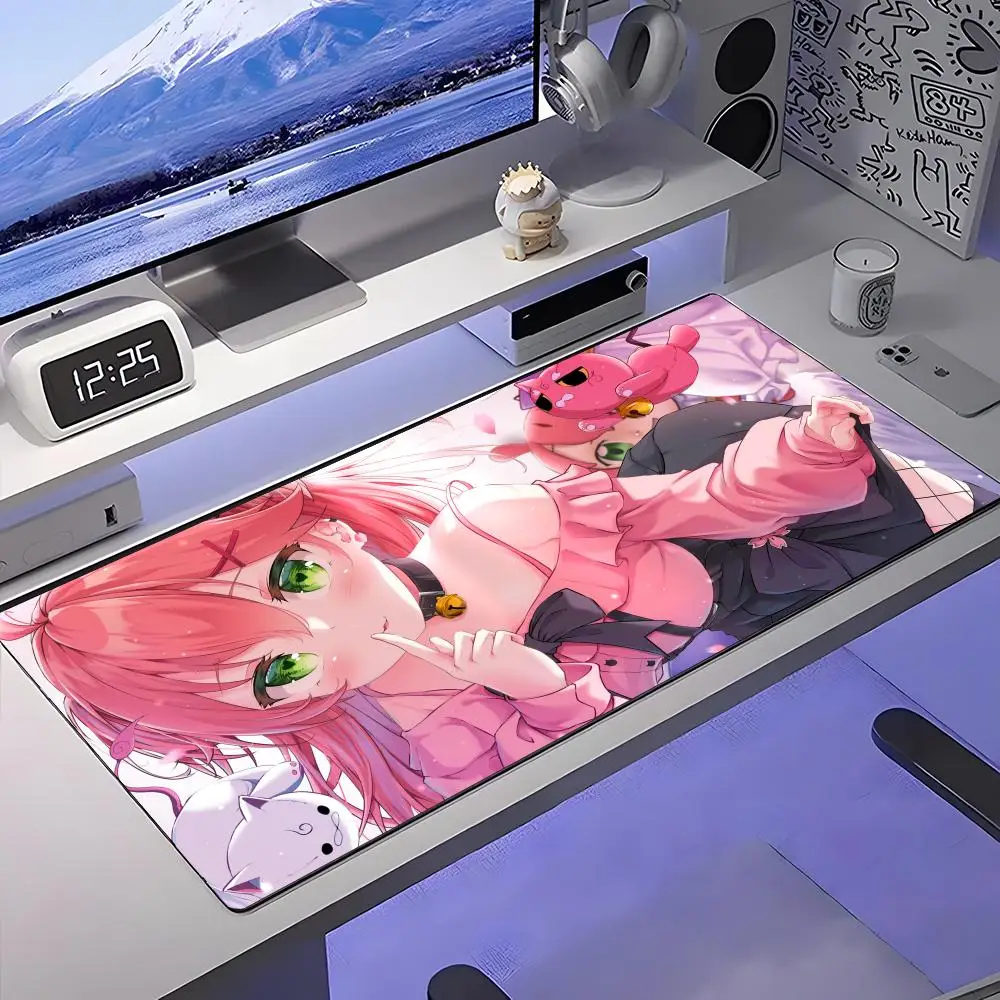 

Anime Girl Hololive Sakura Miko Mouse Pad Large Anti-Slip Rubber Gaming MousePad Durable Desk Pad Thick Seam Edge Suitable For