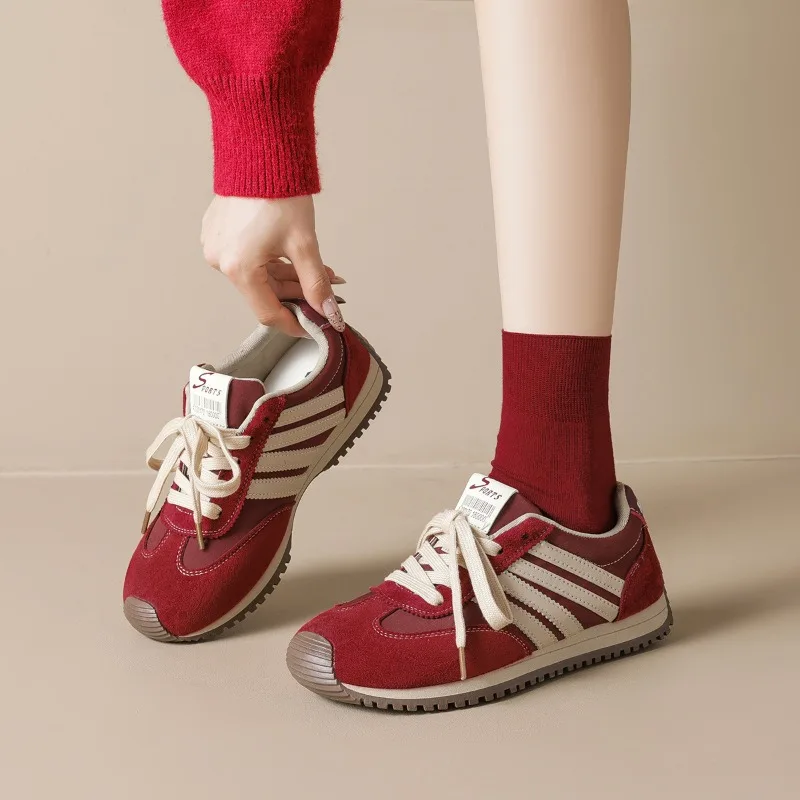 

Comfortable Versatile Thin Bottom De Xin Shoes Leather Low Heel Women's Casual Sports Single Shoes Breathable Waterproof...