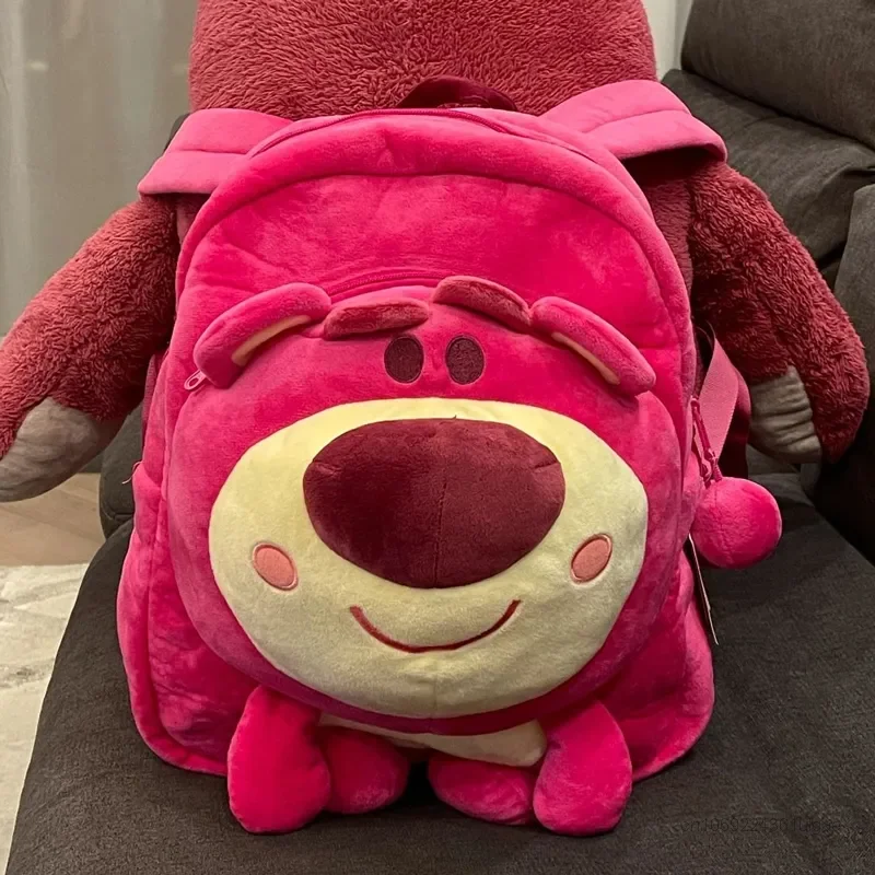 Disney-Bolsos de oso de dibujos animados Lotso, mochilas Kawaii de felpa Y2k, bolso de hombro de estilo japonés y coreano, mochila escolar para estudiantes