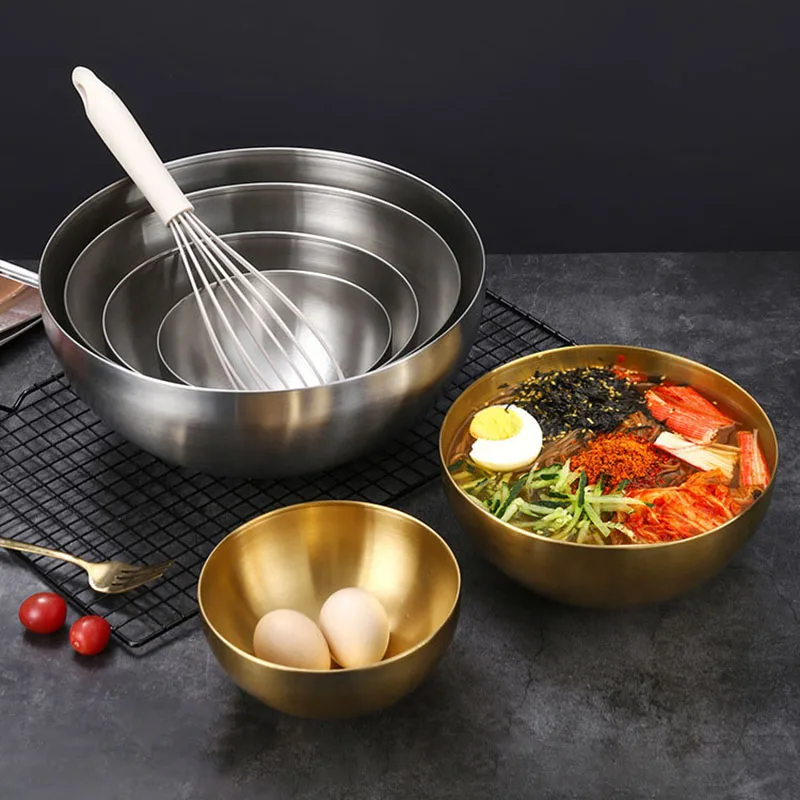 Golden Stainless Salad Bowl 2