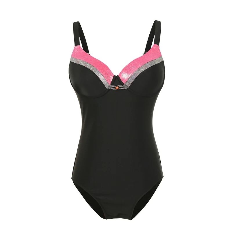 2025 CX One piece swimsuit Solid Underwire bodysuit Sexy Patchwork mujer bathing suits Plus Size Swimwear women