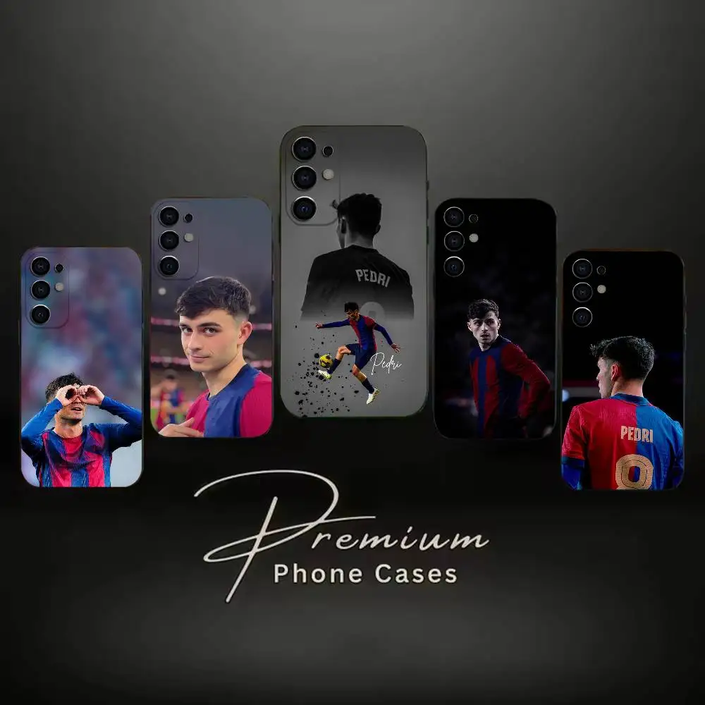 Superstar P-Pedri Football Phone Case Soft Black For Samsung S24,S21,S22,S20,S23,S30,Ultra,S20,Plus