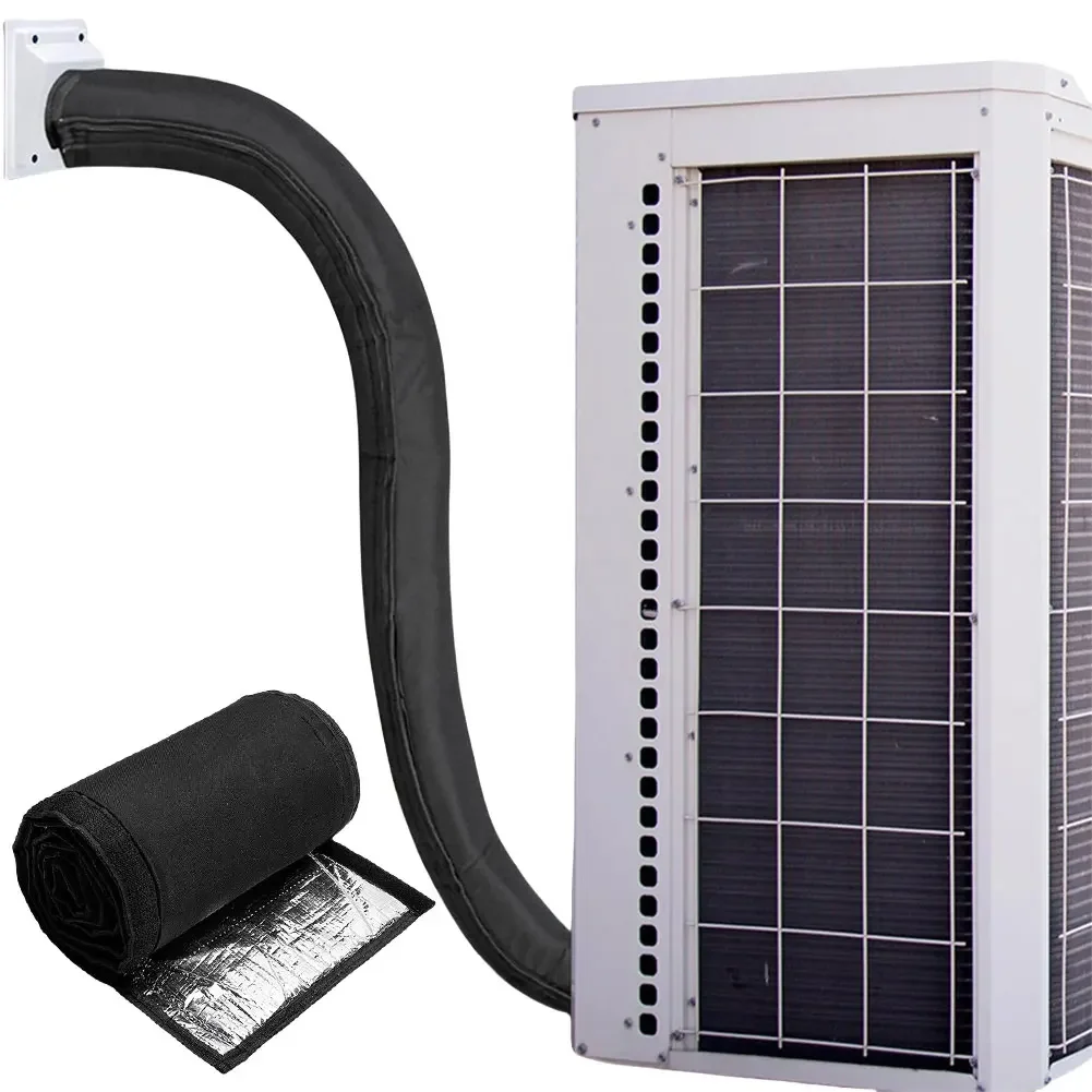 مكيفات الهواء غطاء خرطوم معزول التفاف أنابيب التيار المتناوب العزل التفاف HVAC أنبوب نحاسي غطاء عازل حامي للخارج #4