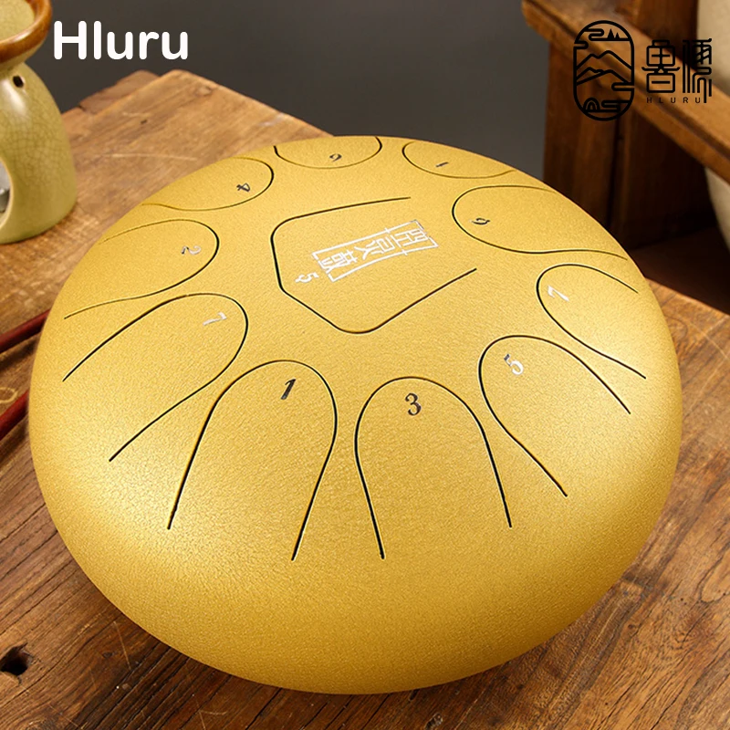 

HLURU Glucophone Steel Tongue Drum 10 Inch 11 Notes D Tone Music Drum Ethereal Drum Yoga Meditation Percussion Instruments