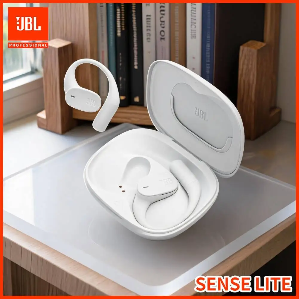 JBL Sense Lite True Wireless Open‑Ear Headphones 4‑Microphone Wind‑Block Call System IP54 Sweatproof 32H Battery Earphones