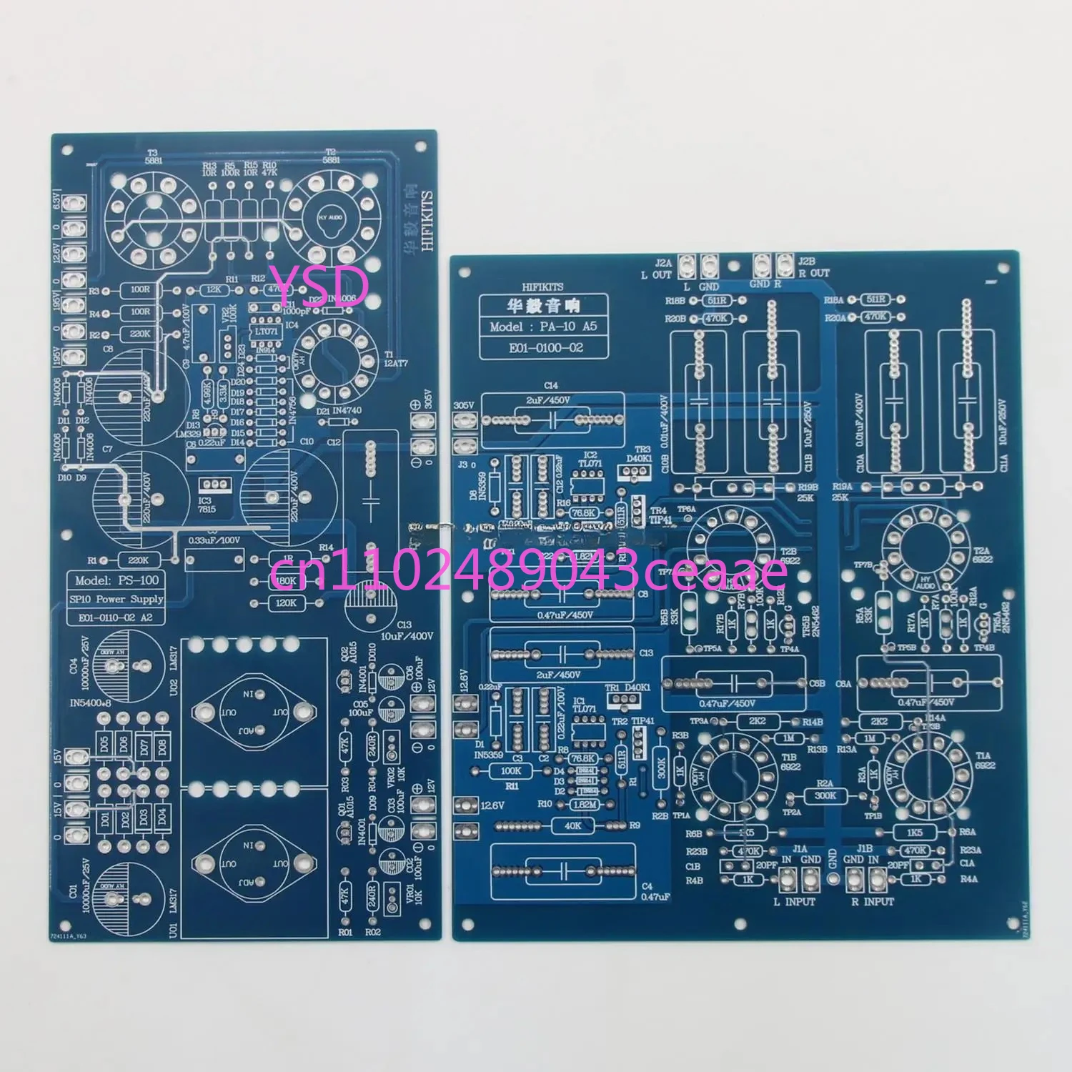 HiFi ARC SP-10 6922 Tube Board Kit Stereo Preamp + Power Supply Board Kit
