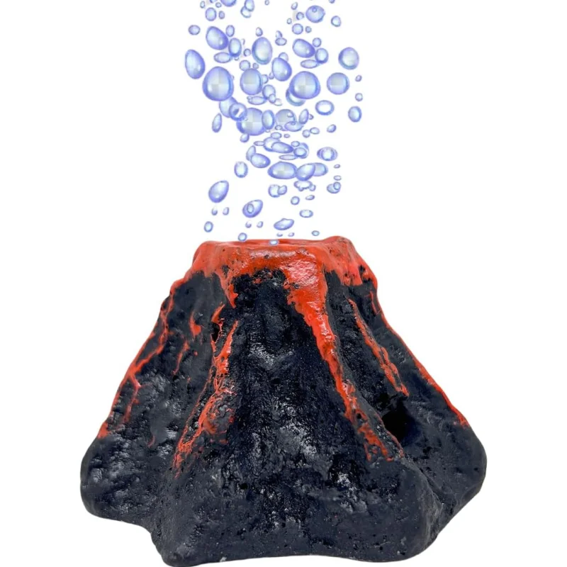 

Милый аквариумный воздушный барботер вулкана с воздушным пузырем, реалистичный декор вулкана для аквариума для увеличения кислорода, милый воздушный пузырь