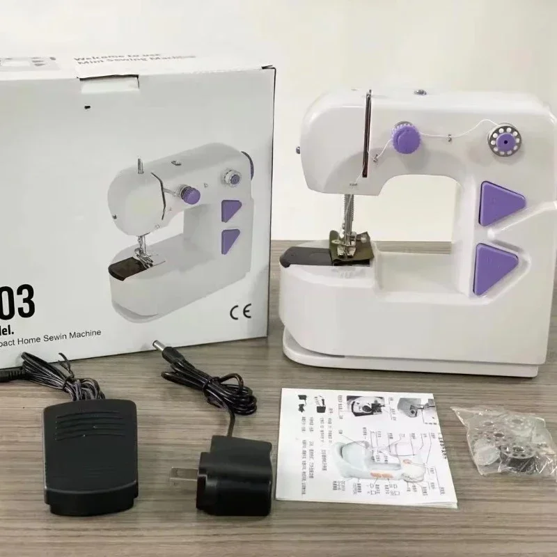 new style hot selling mini household portable for Foot-stepping automatic 303 electric sewing machine