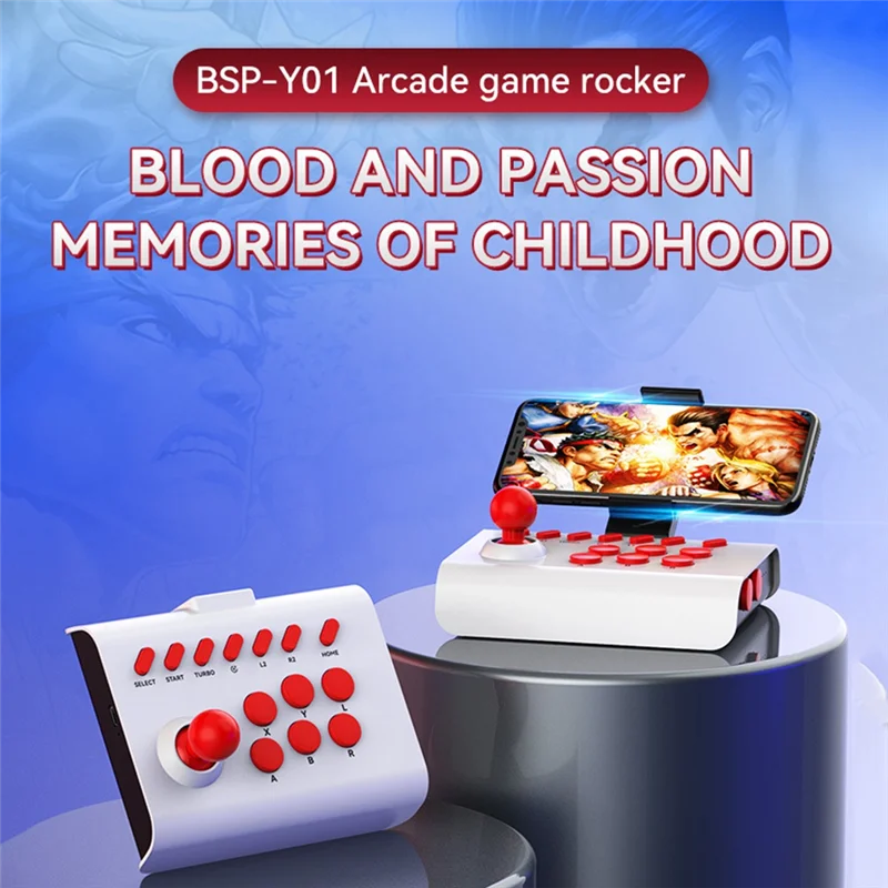 Y19A Console di gioco arcade wireless + adattatore 2.4G Controller joystick Bluetooth per Nintendo Switch PS4 PS3 PC telefono cellulare durevole