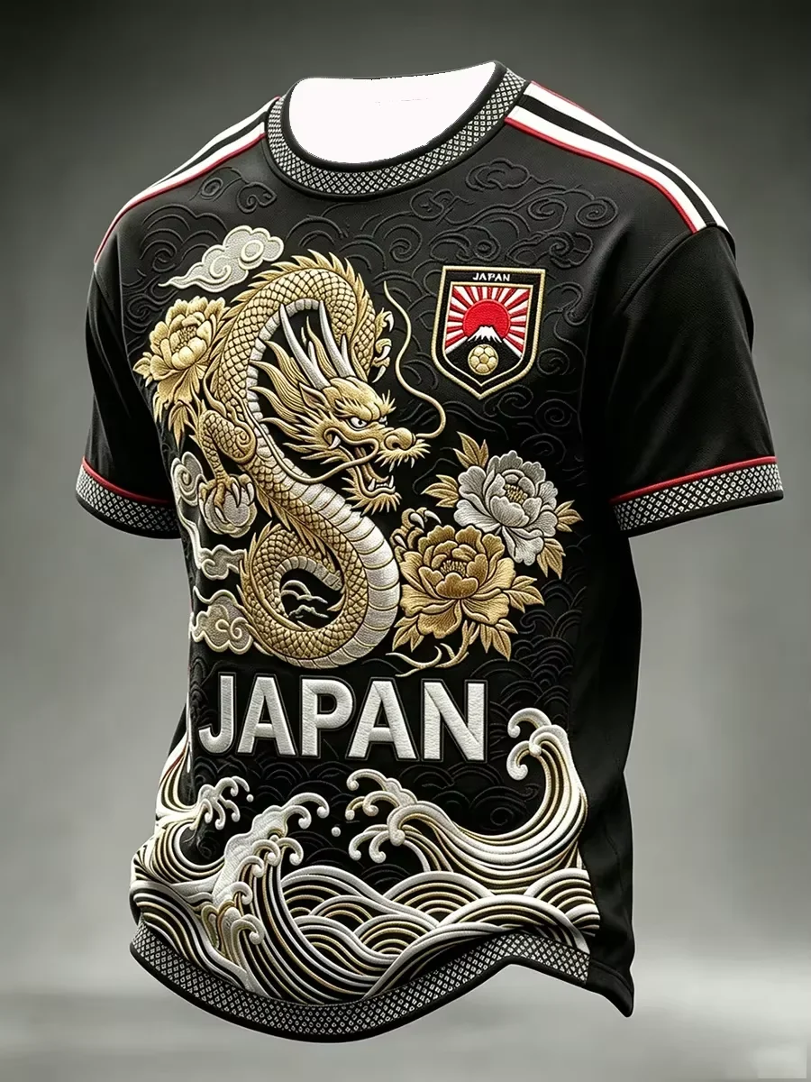 2026-27 Edition Japanese Fans Football Training T-Shirt - 3D Digital Printing - Comfortable and Breathable - Family Clothing Y2k