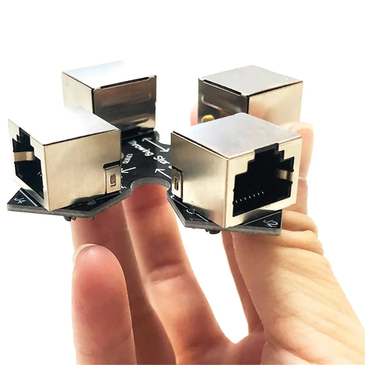 ABGN Throwing Star LAN Tap 1.5 Network Packet Capture Mod Replica Monitoring Ethernet Communication Tool Shield RJ45