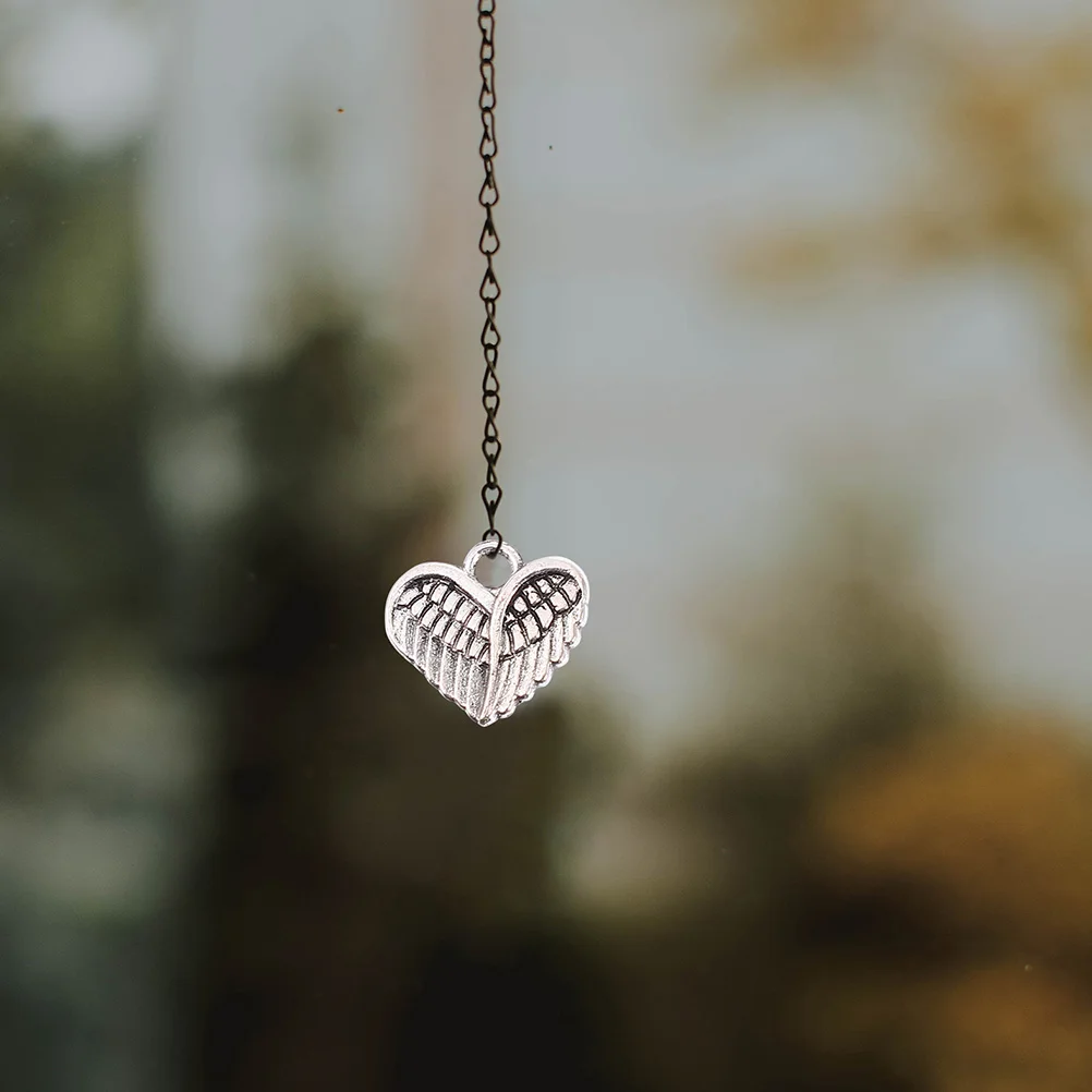 

50pcs Alloy Heart Wing Pendant Smooth Zinc Alloy Diy Jewelry Pendants For Necklaces Bracelets Key Chains Angel Wing Craft