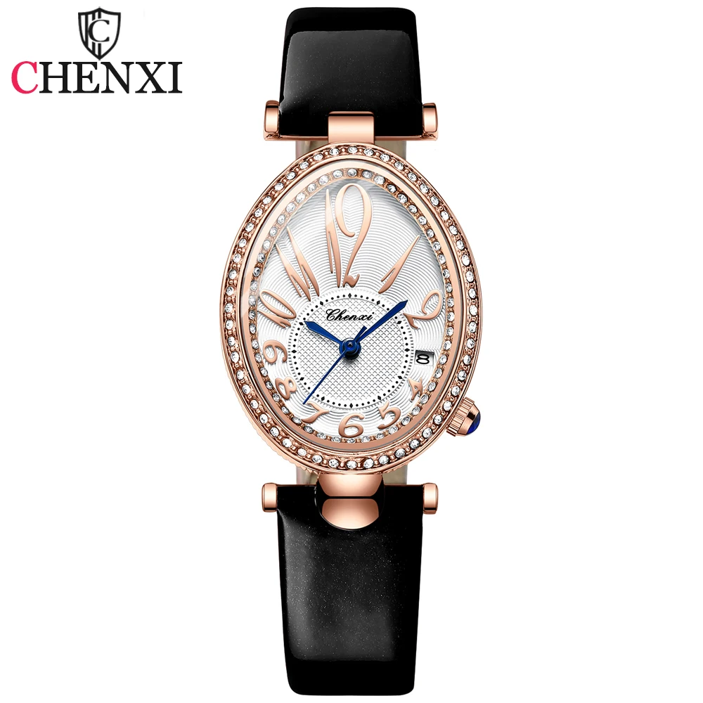 CHENXI Fashion Women Bracelet Watches Top Luxury Brand Ladies Quartz Watch Casual Waterproof Leather Female Dress Wristwatch