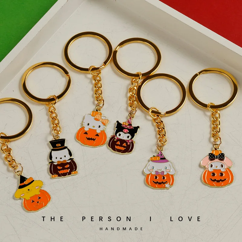 

Miniso Хэллоуин Тыква Sanrio Ремешок для мобильного телефона U-диск Анти-потерянные наушники Сумка Подвесной брелок Ювелирные изделия Слепая коробка