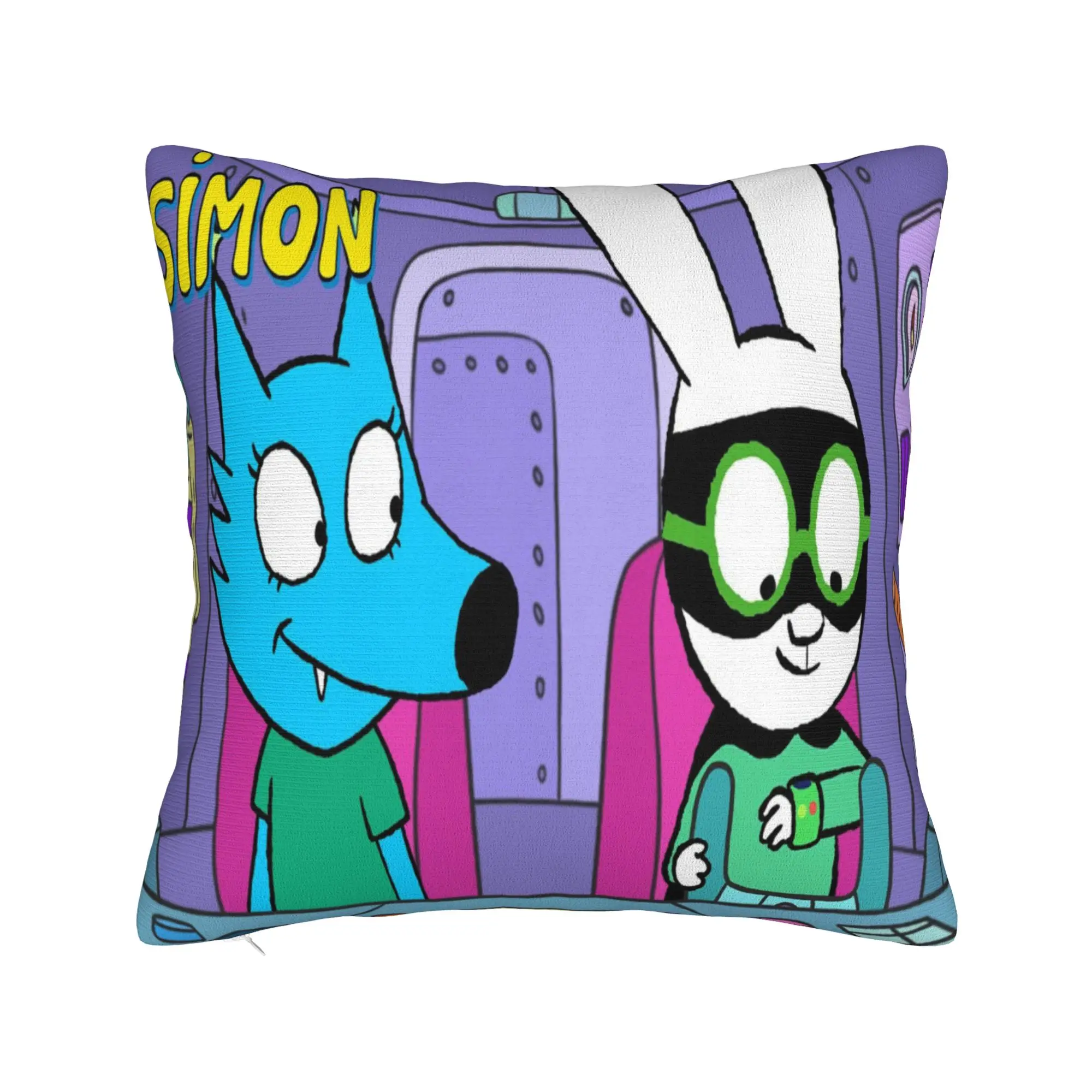 Simon Super Rabbit Printed Pillowcase Cushion Cover  Pillow Covers Soft and Sweet Living Room Decoration Zipper Multi Size