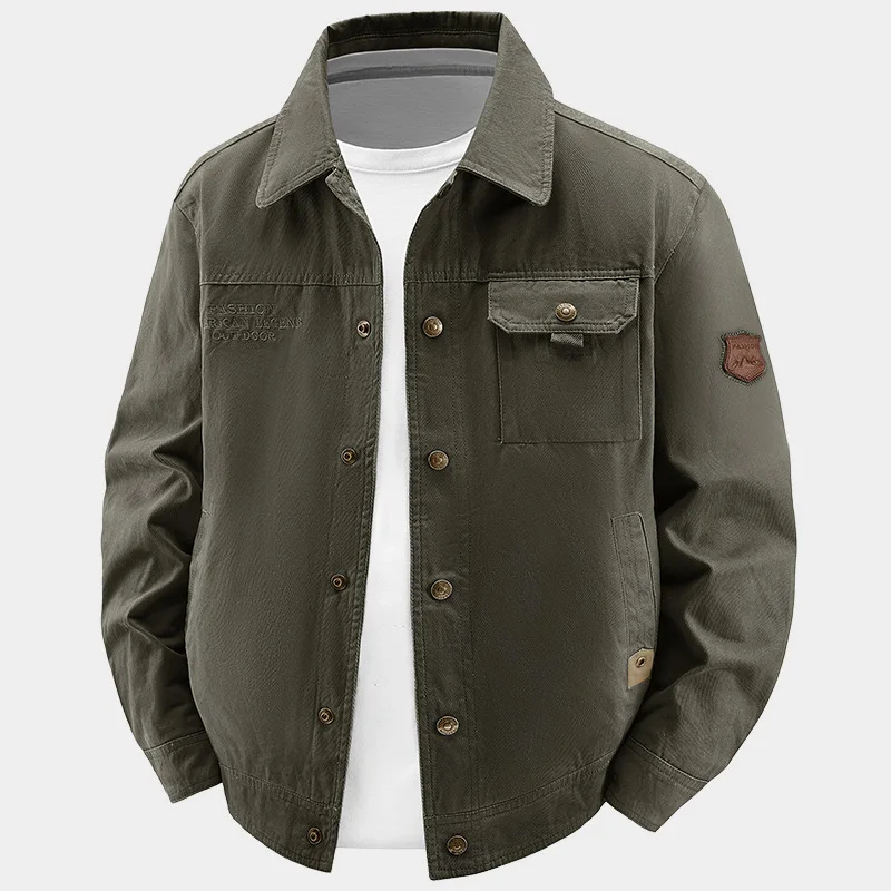 100% Cotton Autumn Mens Jackets Casual Cargo Mulit Pockets Work Jackets For Man Coats Military Outerwear Jacket Men Cloth 2026