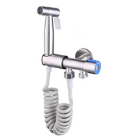 Handheld Toilet Bidet Sprayer Set Sprayer Guns Shower Handheld Hand Bidet Faucet Bath Tap 304 Stainless Steel Hand Sprayer Head