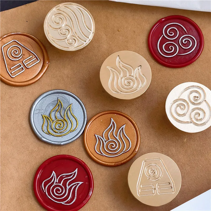 FIRE NATION wax stamp Earth Kingdom wax seal Water Tribe Symbol wax stamps Air Elements Avatar Symbols sealing wax stamps