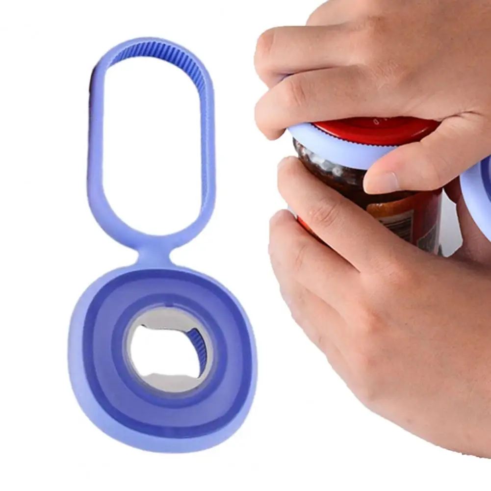 Easy Grip Bottle Opener Anti-slip Bottle Opener Elderly-friendly Silicone Bottle Opener Set for Arthritic Hands 3-in-1