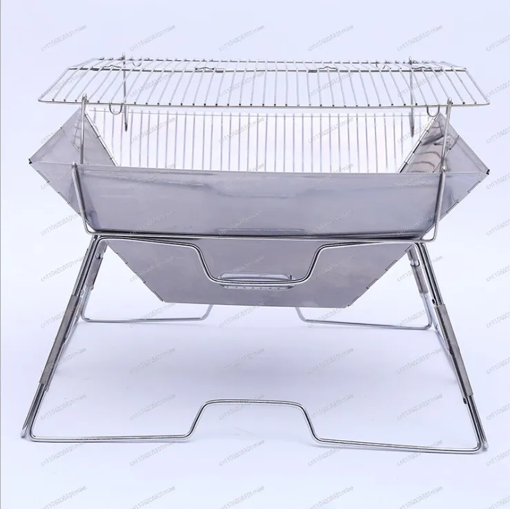 Picnic Backpack Outdoor Folding Campfire BBQ Grill Stainless Steel BBQ Grill Portable Camping BBQ Grill with Legs
