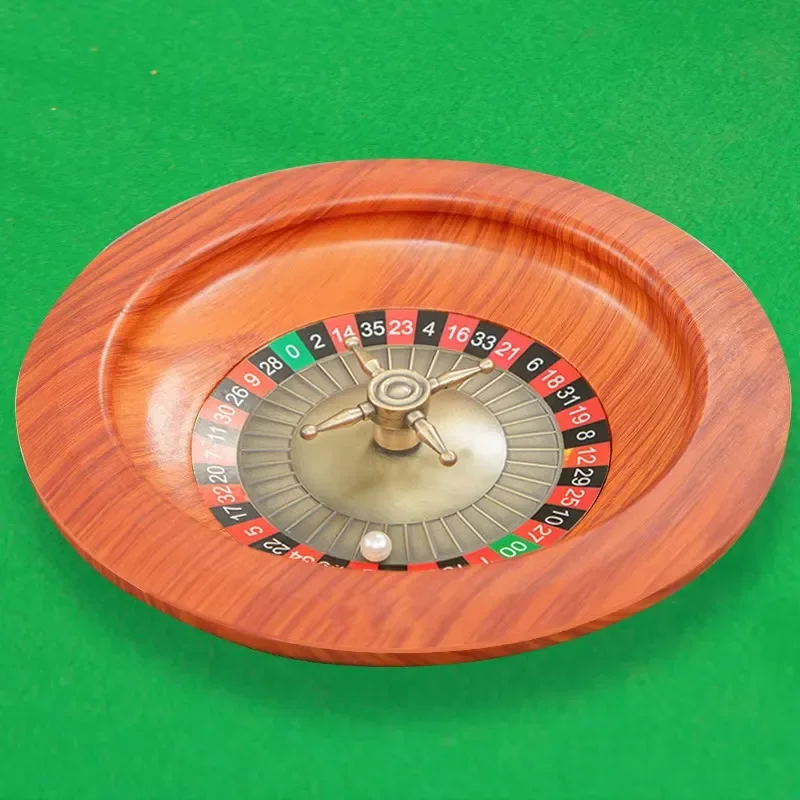Mini 12-inch handmade eco-friendly wooden turntable set with precision bearings, mahogany wheel for adult gaming