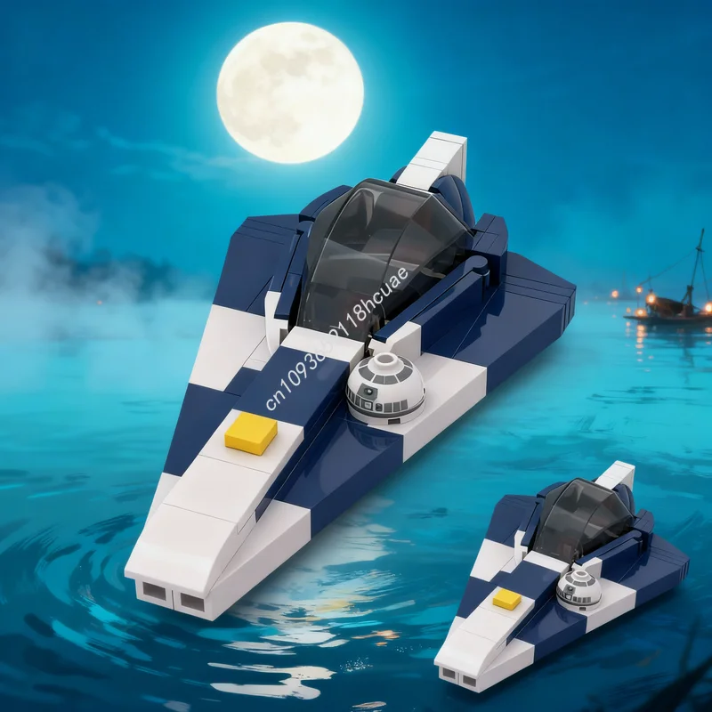 116pcs MOC Plo Koon S Delta 7 Starfighter Blade Star Battle Speelgoed Model Kerstcadeaus Bouwstenen Architectuur Onderwijs