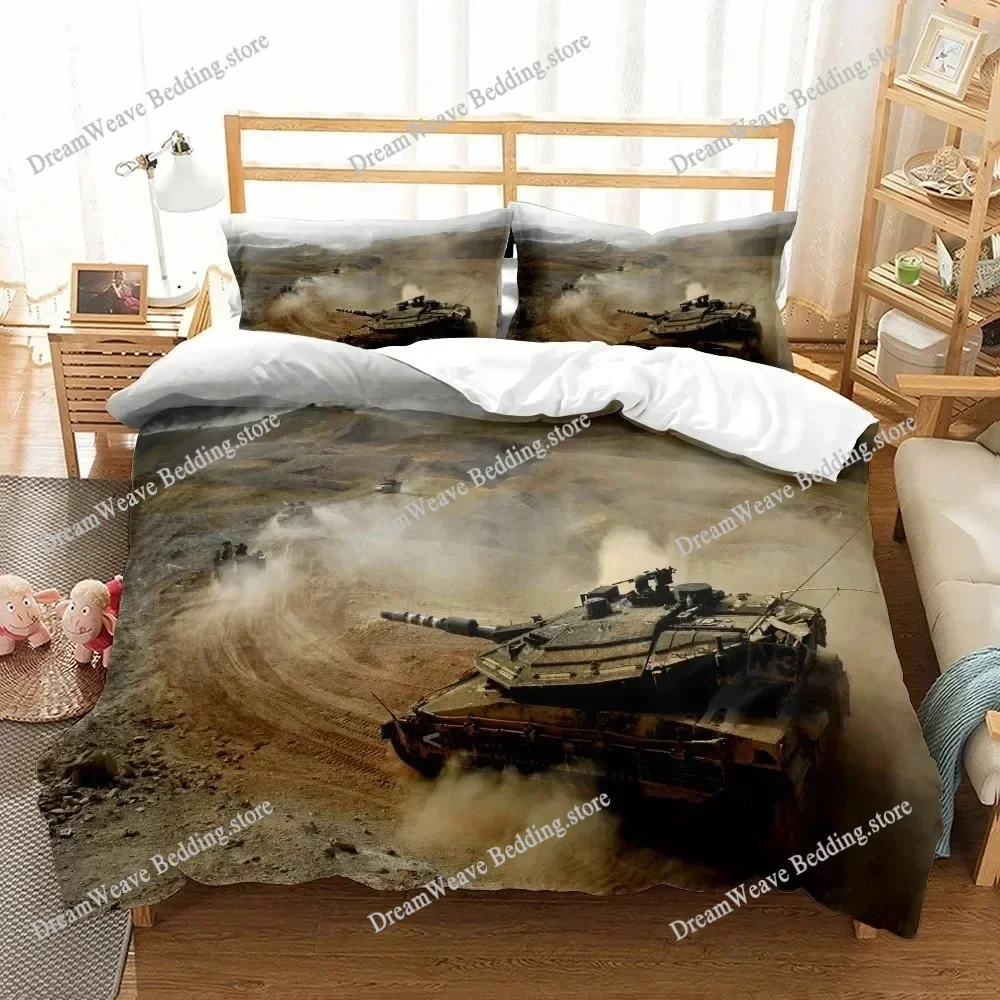 3D Print Military Tanks Duvet Cover Set King Queen Double Full Twin Single Size Boys Bed Polyester Bedding Set Luxury Gift963