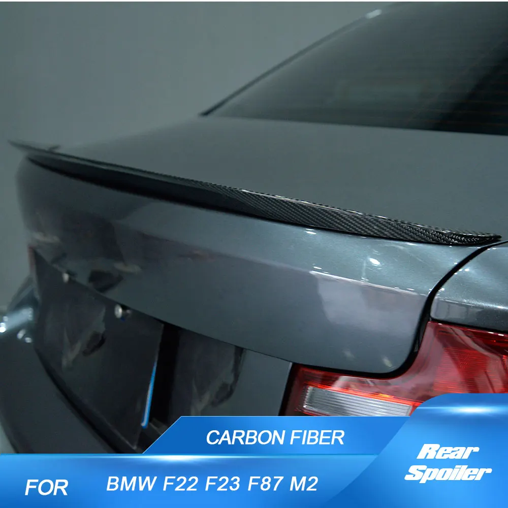 

Спойлер заднего багажника автомобиля, крылья для BMW 2 серии F22 F23 F87 M2 220i 228i M235i Coupe 2014-2017, карбоновая крышка багажника, спойлер для губ